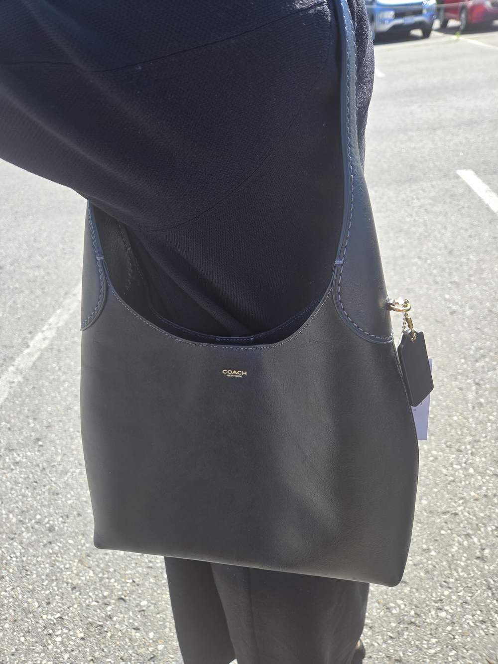 NWT Coach Brooklyn Shoulder Bag 28 Black Leather